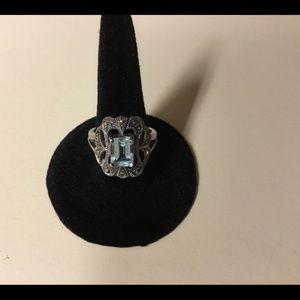 Maracasite Aquamarine Ring